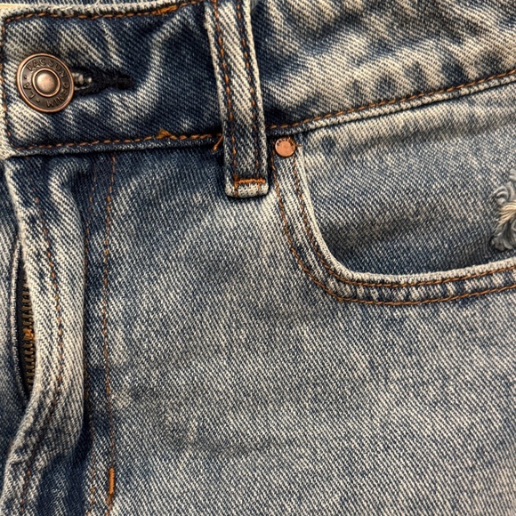 PacSun Light Blue Distressed Denim Mini Skirt - Picture 3 of 6